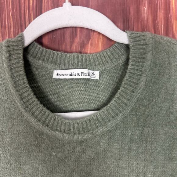 Abercromobie & Fitch Skimming Crew Sweater Tee Sage Green Short Sleeve Size XL - Picture 5 of 6